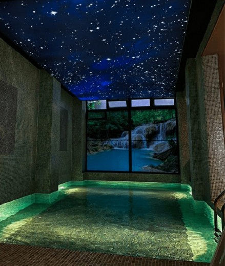 Piscine toile imprimé