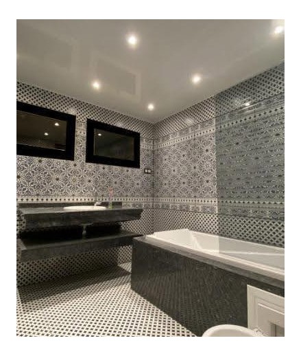 Salle de bain toile translucide
