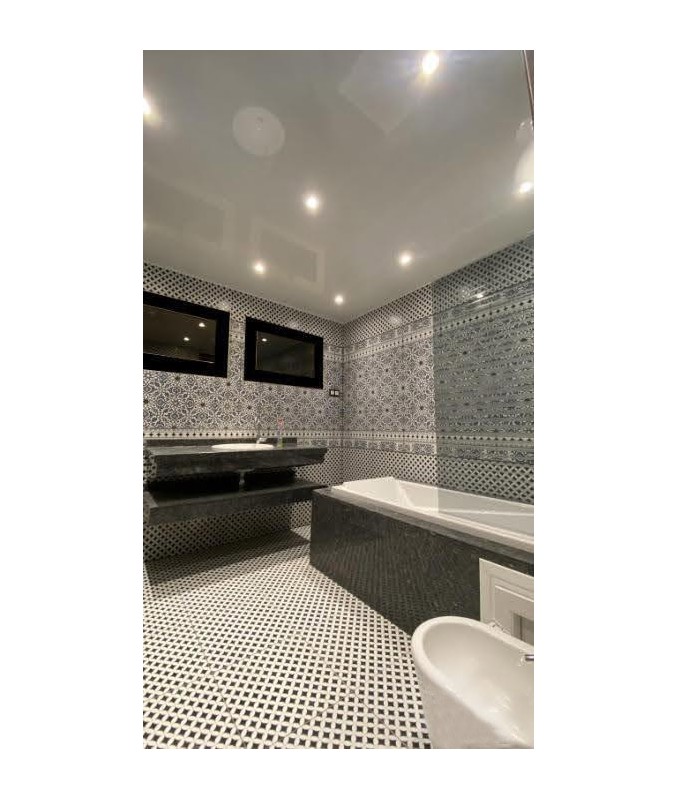 Salle de bain toile translucide